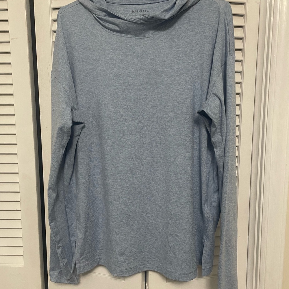 Athleta Light Blue Hoodie Sweatshirt